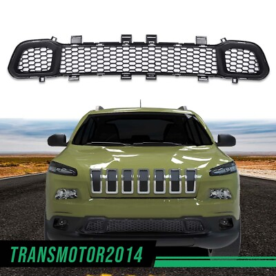 #ad Front Lower Bumper Cover Grille Fit For 14 18 Jeep Cherokee CH1036126 68203216AA $19.49