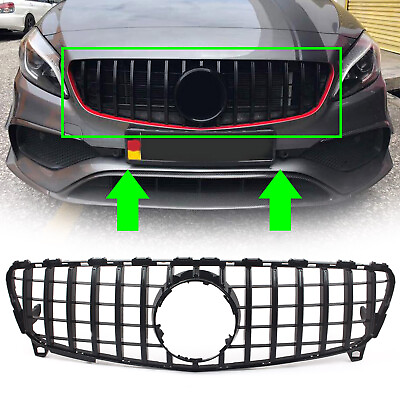 #ad Gloss AMG GT Style Bumper Bar Grille Gril for Mercedes A Class W176 amp; A45 16 18 $151.91