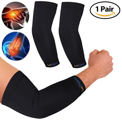 #ad Copper Elbow Brace Compression Support Sleeve Arthritis Tendon Joint Pain Wrap $5.99