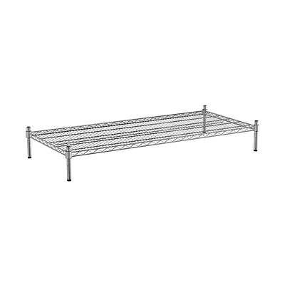 #ad Stationary Dunnage Storage Rack 24quot; x 54quot; x 8quot; Chrome Wire 1 Shelf Kit $99.99