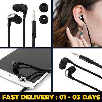 #ad Universal 3.5mm In Ear Stereo Headset Earphone for Cell Phone Tablet $19.97