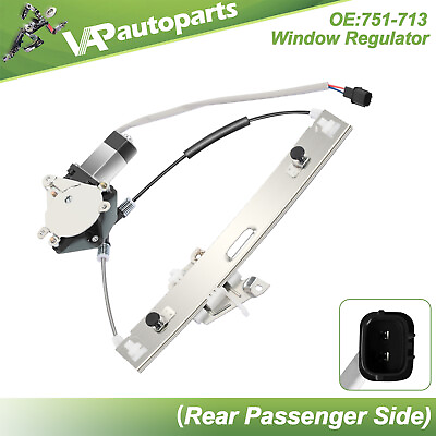 #ad For 2008 2012 Ford Escape Rear Passenger Side With Motor Power Window Regulator $32.39