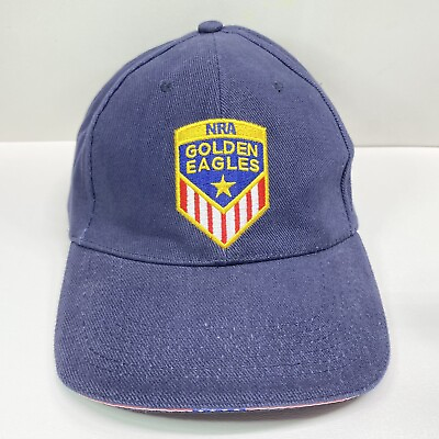 #ad #ad NRA National Rifle Association Golden Eagles Blue Strap Back Baseball Hat Cap $7.95