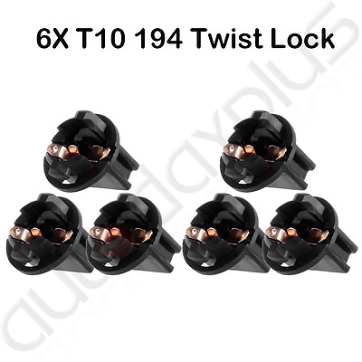#ad 6 GM 1 2 Hole Twist In Instrument Panel Dash Light Bulb Socket 194 168 T10 Wedge $8.02