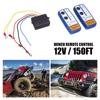 #ad 12V Wireless Remote Control Kit Truck For Jeep Car ATV Winch Dump Trailer 150Ft $16.99