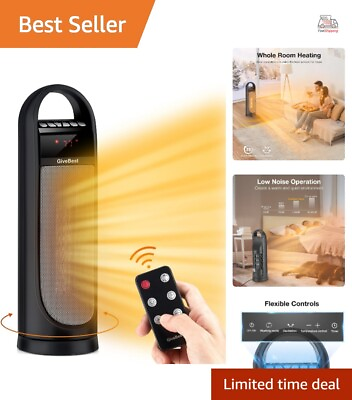#ad Electric Room Heater with Thermostat Remote amp; Timer Portable Quiet Heater $83.99