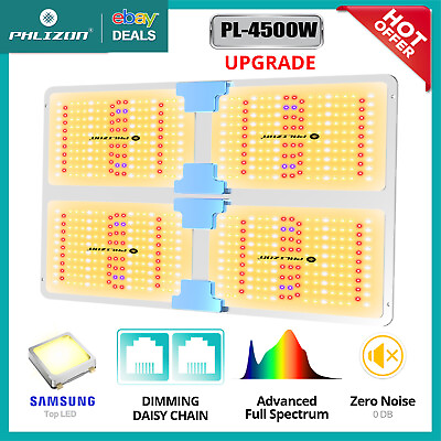 #ad Phlizon PL4500W Samsung LED Grow Light Full Spectrum for Indoor Plants Veg Bloom $219.99