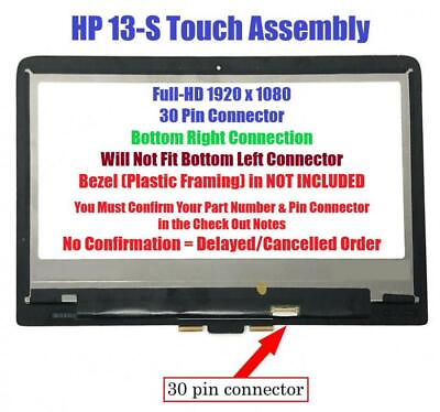 #ad HP Pavilion 13 S060SA 13 S150SA 13.3quot; FHD LCD Touch Screen LP133WF2 SPL1 30 Pin $120.00
