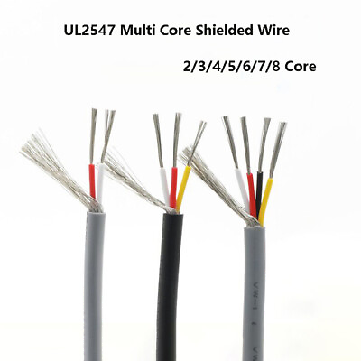 #ad Multi Core Shielded Wire Signal Cable 2 3 4 5 6 7 8 Core 18AWG 28AWG UL2547 $253.02