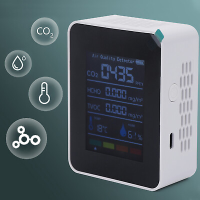 #ad 5 in 1 Co2 Monitor Air Quality Detector USB charging For Agricultural Planting $14.99