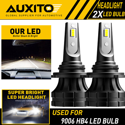 #ad 2X AUXITO 9006 HB4 Headlight Bulb Low Beam 20000LM LED Super White Kit HID EOA $23.59