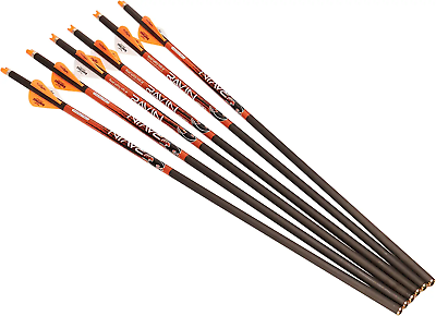 Ravin Crossbows R138 Carbon 400 Grain .003 Crossbow Arrows 6 Pack Black Red $95.99