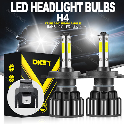#ad 4 Sides 9003 H4 LED Headlight Kit Bulbs Hi Lo Beam 6500K 9003 HB2 5000W 675000LM $11.99