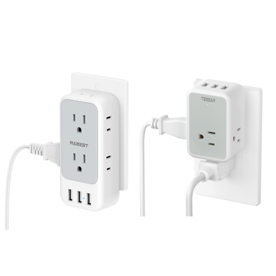 #ad Power Plug Wall Extender with Side Access USB 3 7 Outlet for Travel Home Hotel $15.99