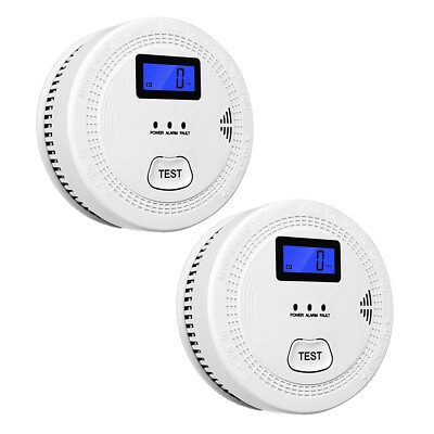 #ad 2 in 1 CO amp; Smoke AlarmsCarbon Monoxide Detectors with Digital Display for Home $19.99