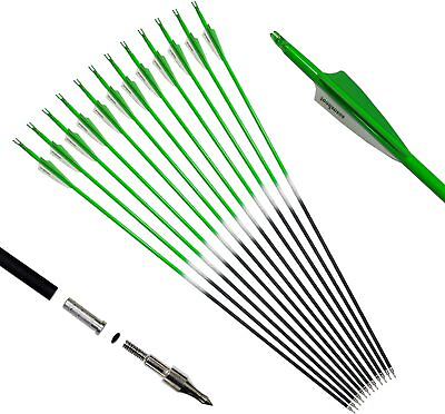 #ad #ad 12PCS Hunting Target 31quot; Carbon Arrows Removable Tips for Compound Recurve Bow $32.99