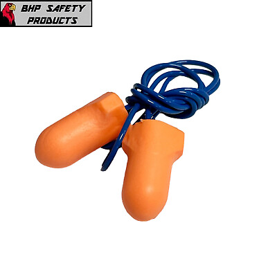 #ad Ear Plugs Corded Soft Orange Foam Sleep Travel Noise Shooting Earplugs NRR 32 $7.25
