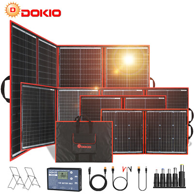 #ad 100w 200w 300w Portable Solar Panel Kit for Battery Power station RV Camping $132.99