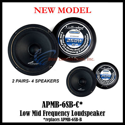 #ad 2 Pair Audipipe APMB 6SB C Sealed Back Car Audio Full Range Loud Speakers 4 Pcs $108.49