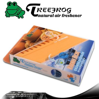 #ad TreeFrog Tree Frog Natural Xtreme Duo Car Air Freshener 2 IN 1 ORANGE amp; SQUASH $8.50