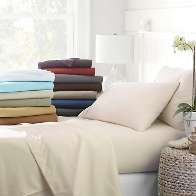 Kaycie Gray Basics 4PC Sheets Set Ultra Soft Hypoallergenic 19 Different Colors $24.99