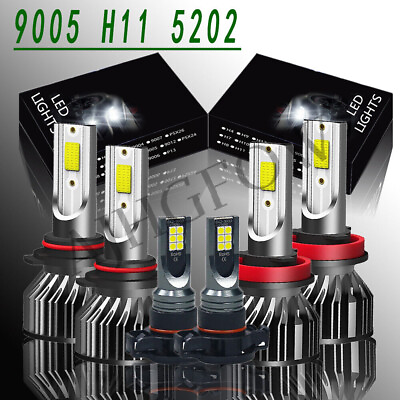 #ad For Jeep Compass 2011 2013 6000K LED Headlight Bulb High Low Beam Kit White $44.99
