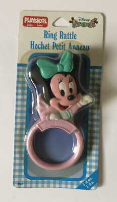 #ad Playskool Baby Minnie Mouse Disney Babies Vintage 1989 Ring Rattle New Sealed C $24.99