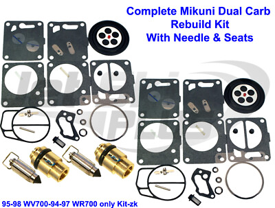 #ad #ad Yamaha Dual Mikuni Carburetor Rebuild Kit amp; Needle Seat Wave Venture Raider 700 $84.95