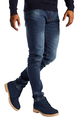 #ad Men#x27;s Slim Fit Jeans Skinny Stretch Denim Pants $23.49