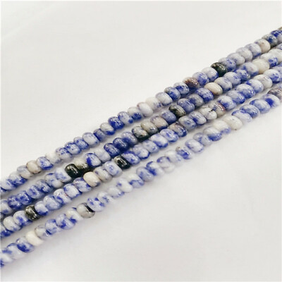 #ad 1 Strand 6x4mm Whiteamp;Blue Sodalite Abacus Interval Loose Beads DIY 15.5quot; EE2084 $8.89