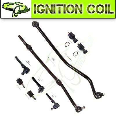 #ad Front Lower Upper Ball Joints Steering Track Bar Tie Rod For Cherokee Comanche $85.29