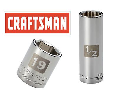 Craftsman Easy Read Socket 1 2 or 3 8quot; Drive Shallow or Deep Metric mm SAE Inch $34.95