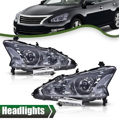 #ad #ad Fit For 2013 2015 Nissan Altima Smoke Lens Projector Headlights LeftRight $85.49