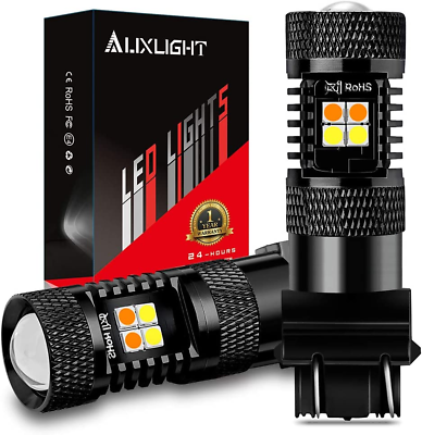 #ad 3157 3057 4157 3155 3457 Switchback LED Bulbs 16SMD Chipsets Parking Lights Dayt $28.24