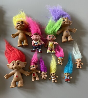 #ad Vintage Troll Doll Collection Various Brands And Sizes Ace Novelty Russ M.T $41.79
