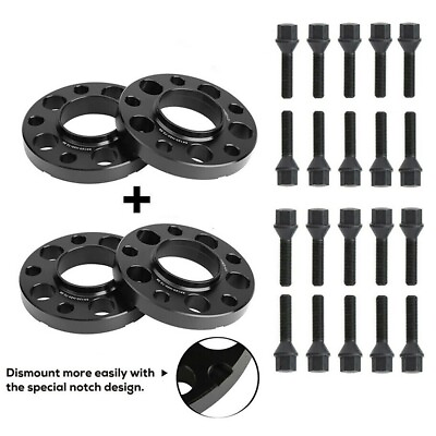#ad 5x120 Staggered Wheel Spacers Kit 2 15mm amp; 2 20mm W Extended Bolts Fits BMW $64.79