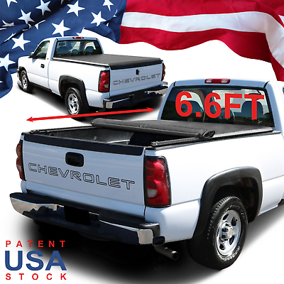 #ad Soft Roll Up Bed Tonneau Cover for 99 0607 Classic Silverado 1500 2500HD 6.5FT $139.00