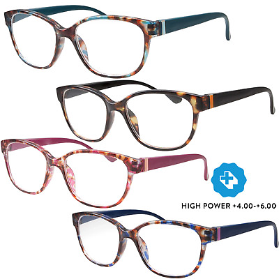 #ad High Power Strong Magnification Colorful Frame Reader Reading Glasses Womens $11.99