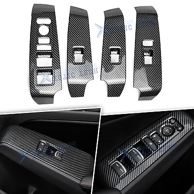 #ad 4x Carbon Fiber Pattern Window Switch Cover Trim For Honda Civic 11th Gen 2022 $29.99
