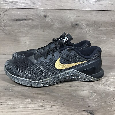 #ad Nike Metcon 3 AMP Gold Black Shoes Crossfit Sneakers 849808 003 Womens Size 9.5 $39.99