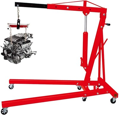 #ad Heavy Duty Engine Hoist Leveler Cherry Picker Shop Crane Load Lift Tool 1500 Lbs $58.99