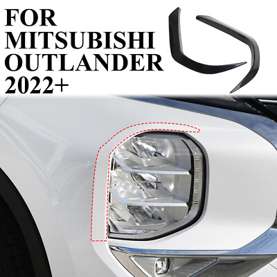Carbon Fiber Front Bumper headlight protector trims For Mitsubishi Outlander $39.99
