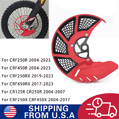 #ad Front Brake Disc Guard Case Cover for CR125R CR250R CRF250R CRF450R CRF250RX Red $26.99