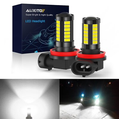 #ad 2X AUXITO White LED Fog Light Bulb H8 H16 H11 Fog Light Bulb High Power UK GBP 12.39