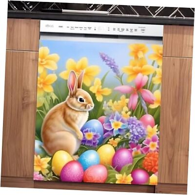 #ad Dishwasher Magnet Cover Vinyl Decal Magnetic 23quot;W x 26quot;H Spring Easter Bunny $59.21