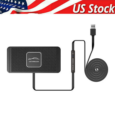 #ad Wireless Car Phone Charger Fast Charging Pad Mat For iPhone Samsung Universal US $15.81