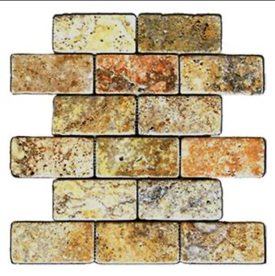 #ad Scabos Travertine Mosaic Tumbled 2x4 $7.35