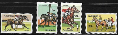 #ad AUSTRALIA QEII 1978 AUSTRALIAN HORSE RACING SET OF 4 MNH GBP 2.80