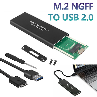 #ad M.2 NVMe NGFF SATA SSD to USB3.0 External SSD Reader Converter Adapter Enclosure $11.99