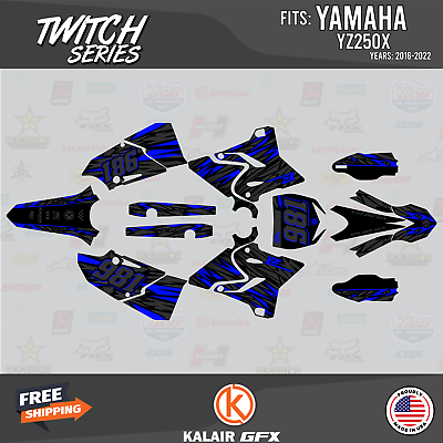 #ad Graphics Kit for Yamaha YZ250X 2016 2022 Twitch blue $124.99